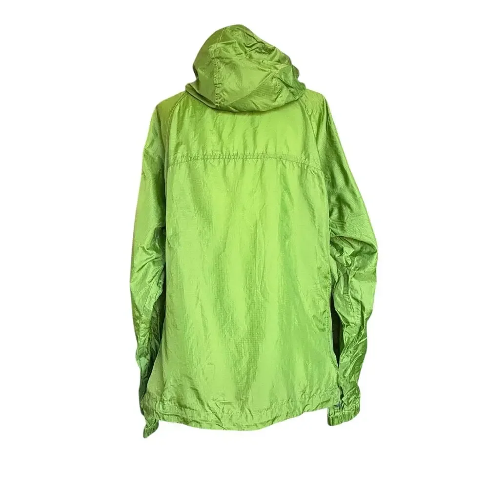 Vintage Sierra Designs Green Hooded Rain Jacket Sporty Windbreaker Large Outdoor